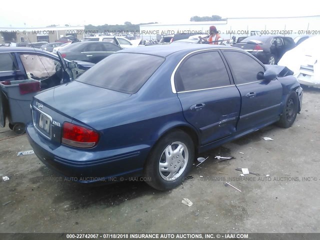 KMHWF25S55A153260 - 2005 HYUNDAI SONATA GL BLUE photo 4