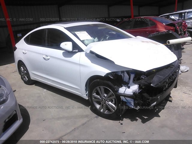 5NPD84LF3JH332164 - 2018 HYUNDAI ELANTRA SEL/VALUE/LIMITED WHITE photo 1