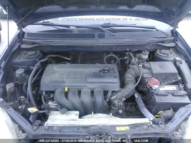 2T1KR32E63C031448 - 2003 TOYOTA COROLLA MATRIX XR BLUE photo 10