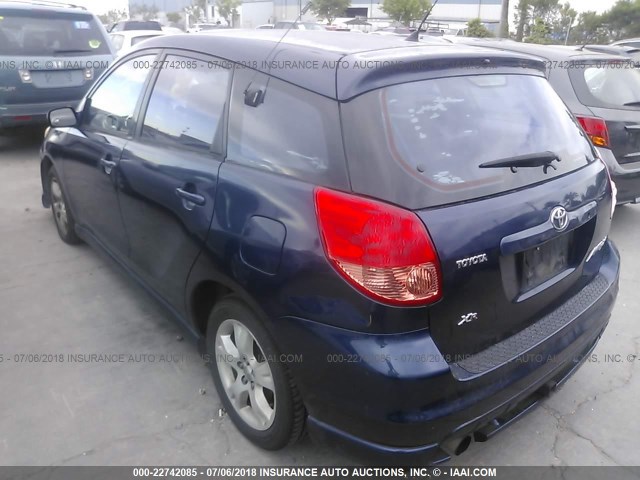 2T1KR32E63C031448 - 2003 TOYOTA COROLLA MATRIX XR BLUE photo 3