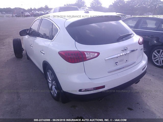 JN1AJ0HP7BM800828 - 2011 INFINITI EX35 JOURNEY WHITE photo 3