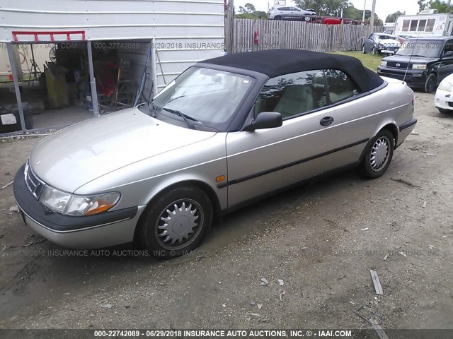 YS3DD78B1T7010612 - 1996 SAAB 900 S SILVER photo 2