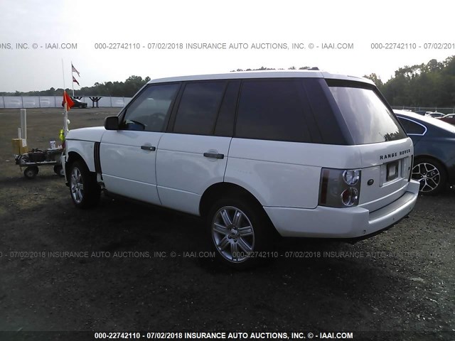 SALME15498A275000 - 2008 LAND ROVER RANGE ROVER HSE WHITE photo 3