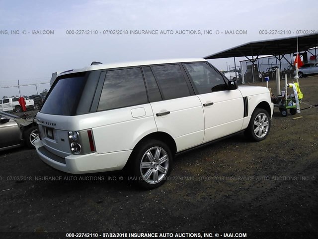 SALME15498A275000 - 2008 LAND ROVER RANGE ROVER HSE WHITE photo 4