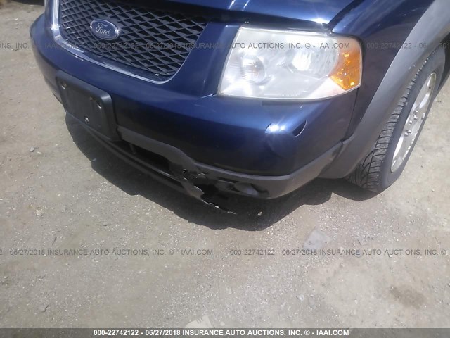 1FMZK05155GA57081 - 2005 FORD FREESTYLE SEL BLUE photo 6