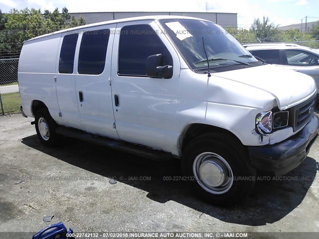 1FTNE24W45HA37790 - 2005 FORD ECONOLINE E250 VAN WHITE photo 1