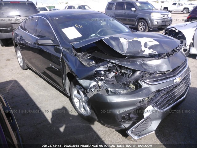 1G1ZB5ST0HF136894 - 2017 CHEVROLET MALIBU LS ნაცრისფერი ფოტო 1