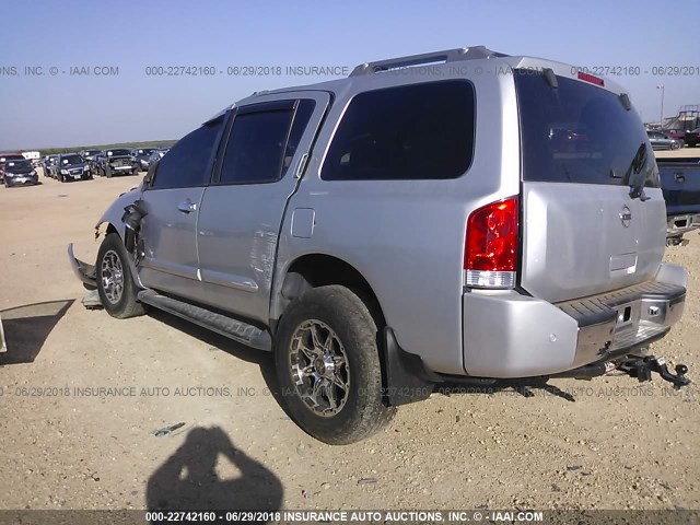 5N1AA08B15N727371 - 2005 NISSAN ARMADA SE/LE SILVER photo 3