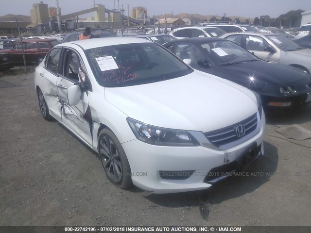 1HGCR2F52FA072999 - 2015 HONDA ACCORD SPORT WHITE photo 1