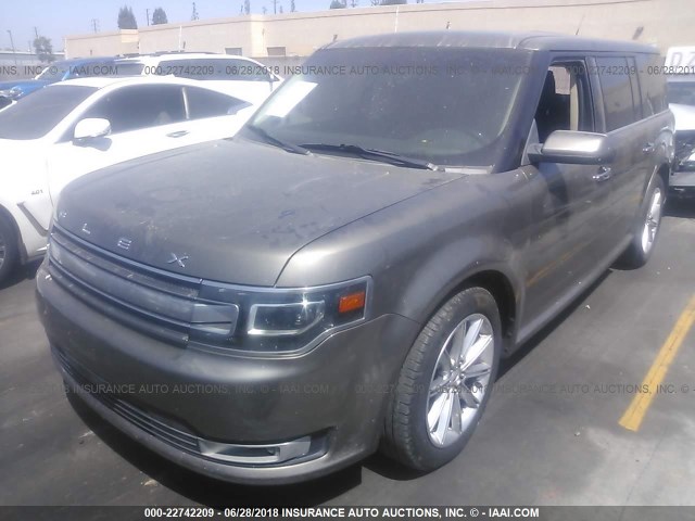 2FMGK5D8XDBD01297 - 2013 FORD FLEX LIMITED Champagne photo 2