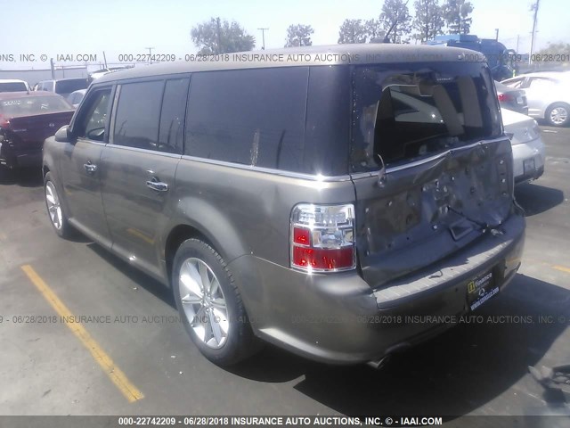 2FMGK5D8XDBD01297 - 2013 FORD FLEX LIMITED Champagne photo 3