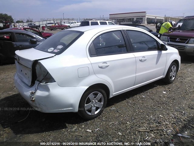 KL1TD5DE9BB135836 - 2011 CHEVROLET AVEO LS/LT WHITE photo 4