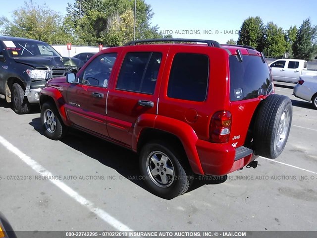 1J4GK58K22W134577 - 2002 JEEP LIBERTY LIMITED RED photo 3