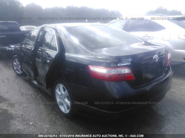 4T1BE46K68U214209 - 2008 TOYOTA CAMRY CE/LE/XLE/SE BLACK photo 3