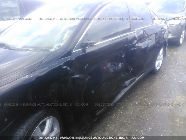 4T1BE46K68U214209 - 2008 TOYOTA CAMRY CE/LE/XLE/SE BLACK photo 6