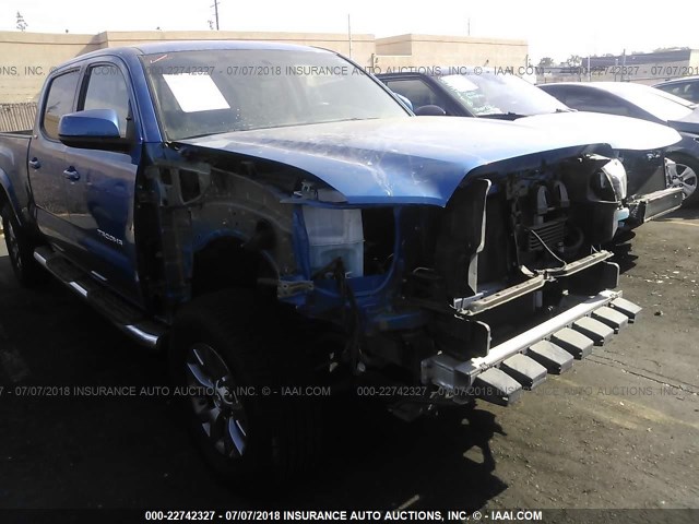 3TMBZ5DN0GM001285 - 2016 TOYOTA TACOMA DOUBLE CAB/SR5/TRD SPORT BLUE photo 6