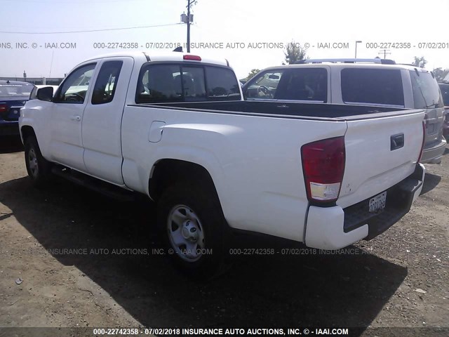 5TFRX5GN9HX079351 - 2017 TOYOTA TACOMA ACCESS CAB/SR/SR5 WHITE photo 3