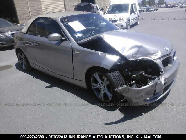 WBAUL73518VE88706 - 2008 BMW 128 I GRAY photo 1