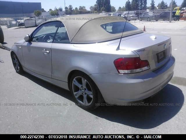 WBAUL73518VE88706 - 2008 BMW 128 I GRAY photo 3