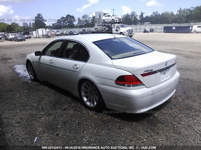 WBAGL63444DP71855 - 2004 BMW 745 I WHITE photo 3