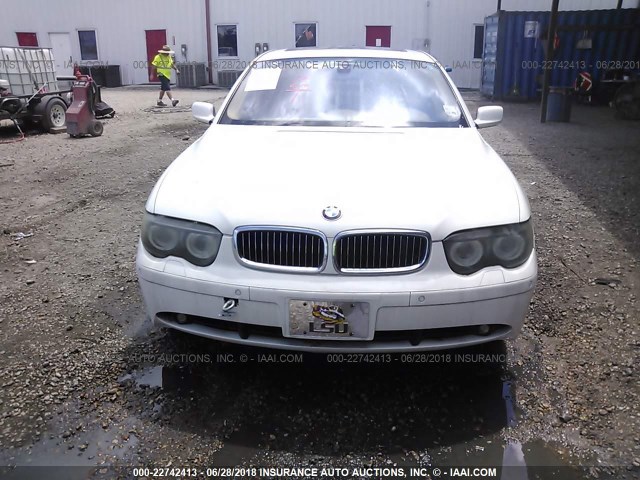 WBAGL63444DP71855 - 2004 BMW 745 I WHITE photo 6