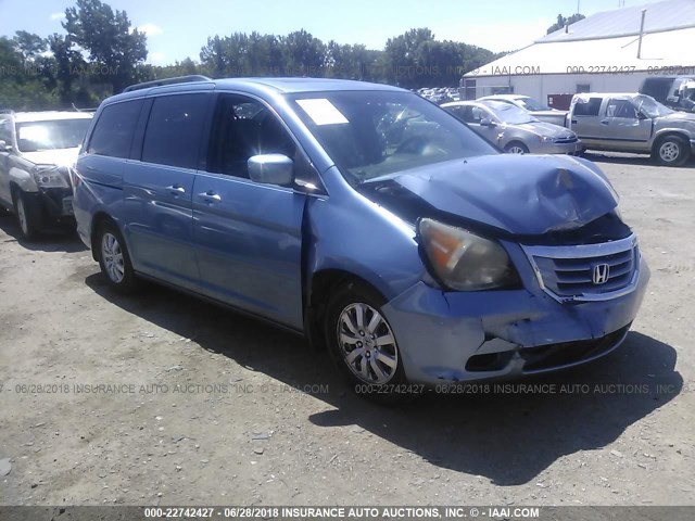 5FNRL38798B094376 - 2008 HONDA ODYSSEY EXL BLUE photo 1