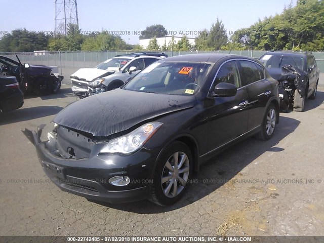 JN1AJ0HR5CM450828 - 2012 INFINITI EX35 JOURNEY BLACK photo 2