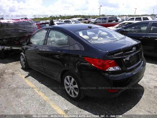 KMHCU4AE3DU313797 - 2013 HYUNDAI ACCENT GLS/SE BLACK photo 3