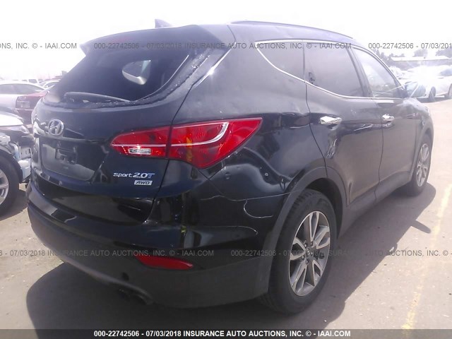 5XYZUDLA5EG149996 - 2014 HYUNDAI SANTA FE SPORT  BLACK photo 4