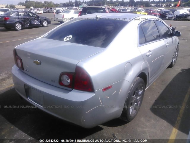 1G1ZC5EB8AF255976 - 2010 CHEVROLET MALIBU 1LT SILVER photo 4