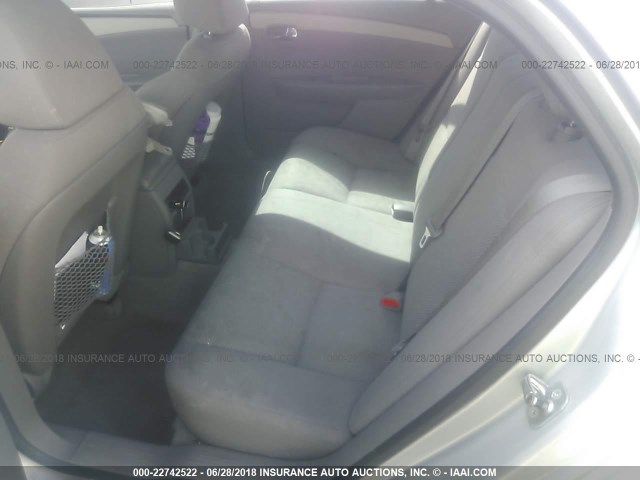 1G1ZC5EB8AF255976 - 2010 CHEVROLET MALIBU 1LT SILVER photo 8