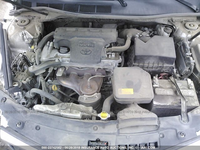 4T4BF1FK6CR236687 - 2012 TOYOTA CAMRY SE/LE/XLE ვერცხლისფერი ფოტო 10
