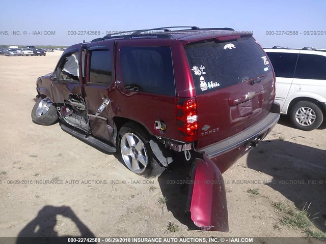 1GNUCCE0XAR109069 - 2010 CHEVROLET TAHOE C1500 LTZ MAROON photo 3