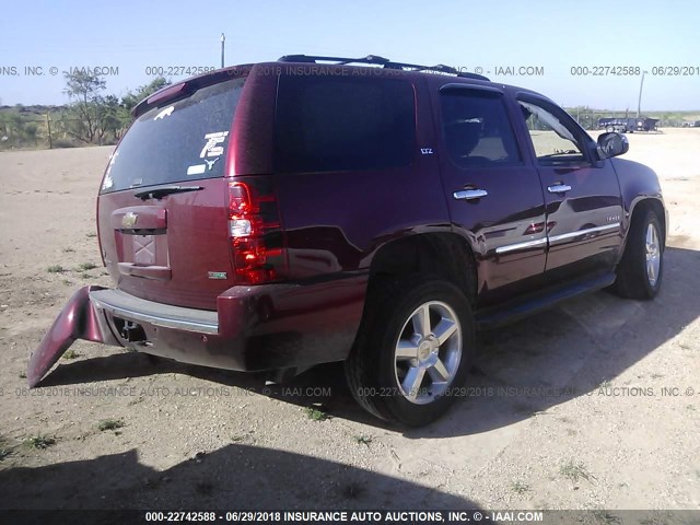 1GNUCCE0XAR109069 - 2010 CHEVROLET TAHOE C1500 LTZ MAROON photo 4