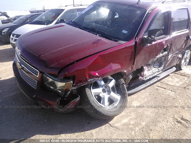 1GNUCCE0XAR109069 - 2010 CHEVROLET TAHOE C1500 LTZ MAROON photo 6