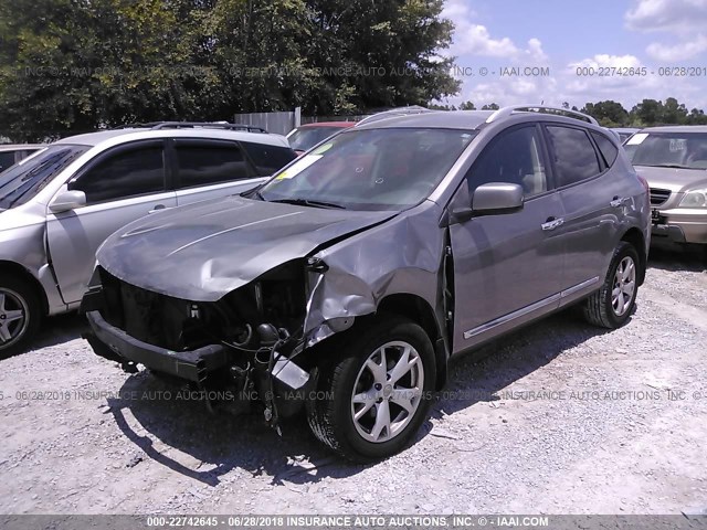 JN8AS5MT6BW571741 - 2011 NISSAN ROGUE S/SV/KROM GRAY photo 2