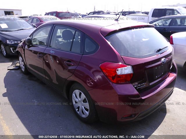 JF1GPAA65E8239352 - 2014 SUBARU IMPREZA RED photo 3