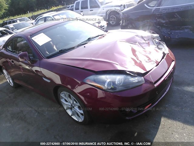 KMHHN66F87U235182 - 2007 HYUNDAI TIBURON GT/SE/GT LIMITED RED photo 1