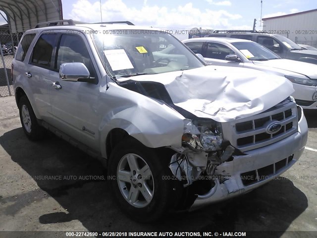 1FMCU49349KC59111 - 2009 FORD ESCAPE HYBRID SILVER photo 1