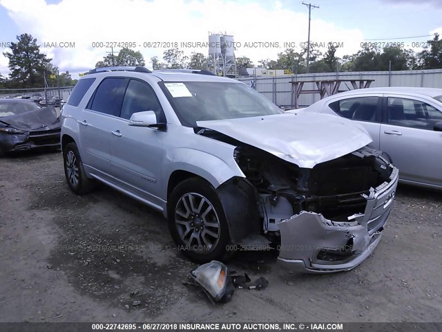 1GKKRTKD7DJ174717 - 2013 GMC ACADIA DENALI SILVER photo 1