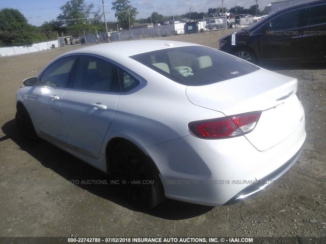 1C3CCCAB5FN526260 - 2015 CHRYSLER 200 LIMITED WHITE photo 3