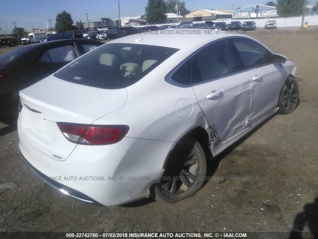 1C3CCCAB5FN526260 - 2015 CHRYSLER 200 LIMITED WHITE photo 4