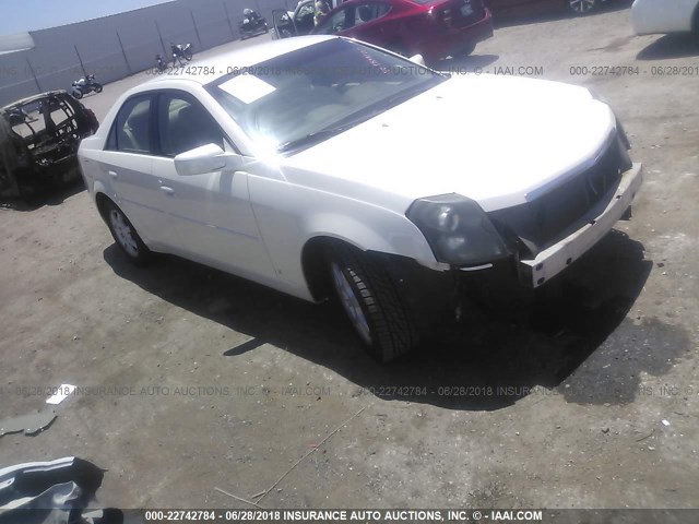 1G6DP577370136990 - 2007 CADILLAC CTS HI FEATURE V6 WHITE photo 1