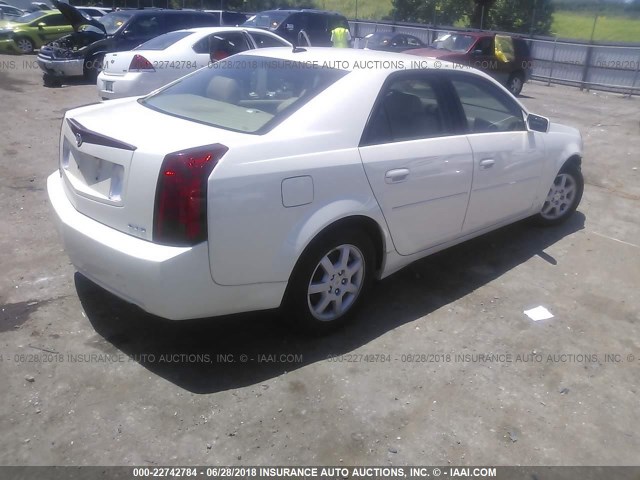 1G6DP577370136990 - 2007 CADILLAC CTS HI FEATURE V6 WHITE photo 4