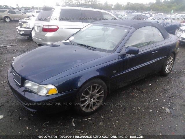 YV1NC53D22J027846 - 2002 VOLVO C70 Dark Blue photo 2