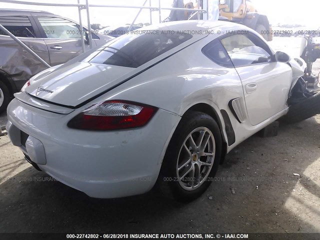 WP0AA29868U761044 - 2008 PORSCHE CAYMAN S WHITE photo 4