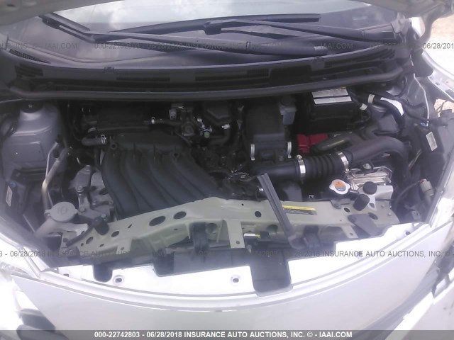3N1CE2CP9GL381320 - 2016 NISSAN VERSA NOTE S/S PLUS/SV/SL/SR SILVER photo 10