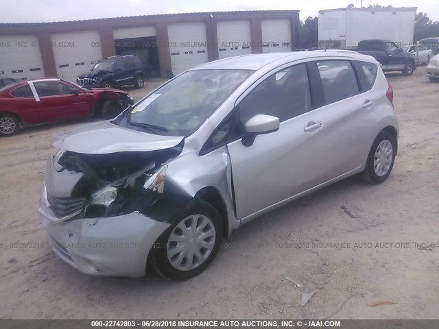 3N1CE2CP9GL381320 - 2016 NISSAN VERSA NOTE S/S PLUS/SV/SL/SR SILVER photo 2