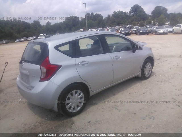 3N1CE2CP9GL381320 - 2016 NISSAN VERSA NOTE S/S PLUS/SV/SL/SR SILVER photo 4