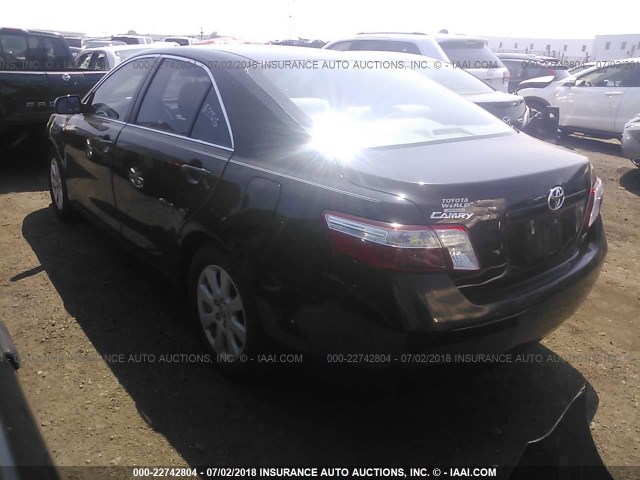 4T1BB46K99U096618 - 2009 TOYOTA CAMRY HYBRID BLACK photo 3